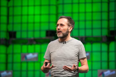 Urs Hölzle on stage at Web Summit in 2014